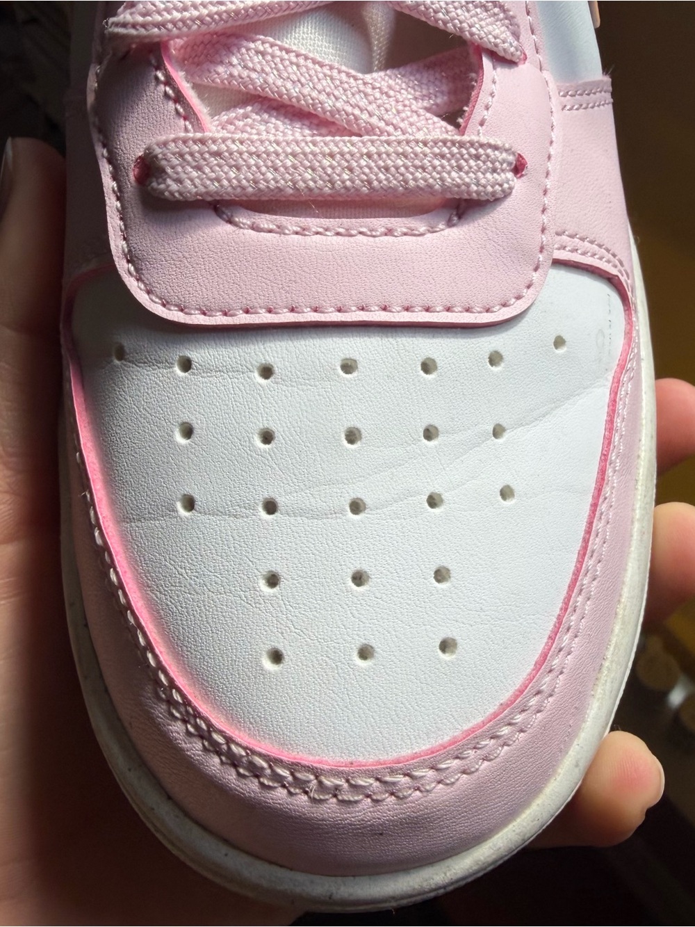 Nike Court Borough Low Recraft Kids White and Pink Sneakers